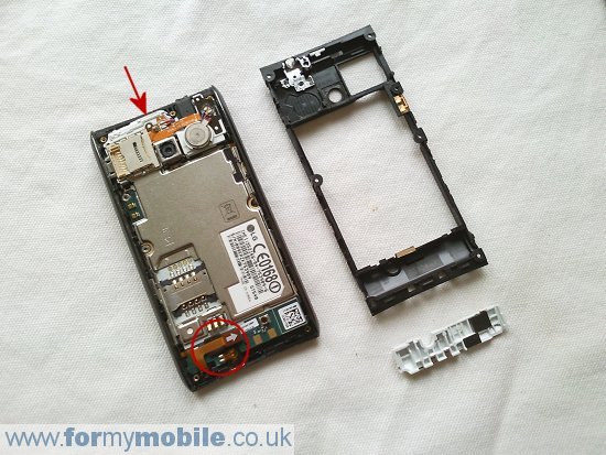 Как разобрать телефон LG Optimus GT540 (6)