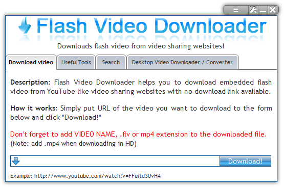Flash Video Downloader Opera Widget