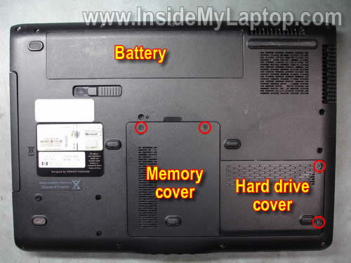 Как разобрать ноутбуки HP Pavilion dv6500, dv6600, dv6700, dv6800 (2)