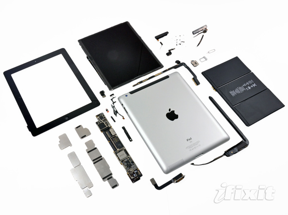 Как разобрать планшет Apple iPad 3 4G (55)